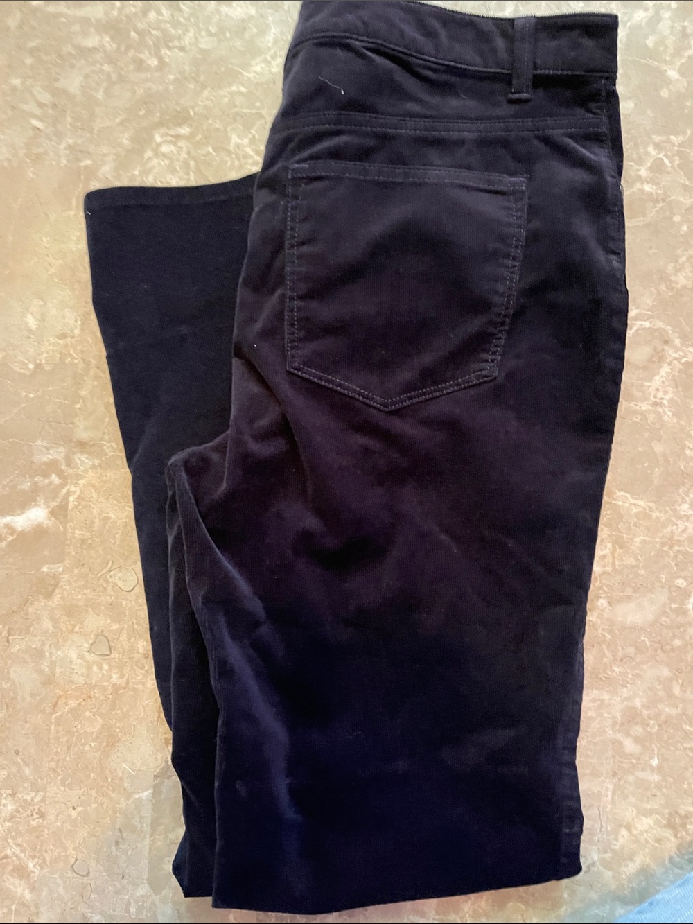 Talbots Navy Corduroy Straight Leg Pants